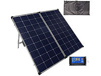 revolt Mobiles 260-Watt-Solarpanel mit monokristallinen Zellen und Laderegler; 2in1-Solar-Generatoren & Powerbanks, mit externer Solarzelle 2in1-Solar-Generatoren & Powerbanks, mit externer Solarzelle 
