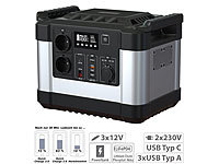 revolt Powerstation & Solar-Generator mit 1.120 Wh, 2x 230 V, 12 V, 1.000 W