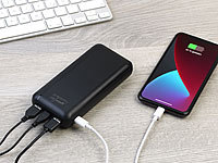 ; USB-Solar-Powerbanks, 2in1-Hochleistungsakkus & Solar-Konverter mit modifizierter Sinuswelle 