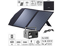 revolt Powerstation & Solargenerator mit faltbarem 50-W-Solarpanel, 222 Wh; Solarpanels, Solarpanels faltbar Solarpanels, Solarpanels faltbar Solarpanels, Solarpanels faltbar Solarpanels, Solarpanels faltbar 