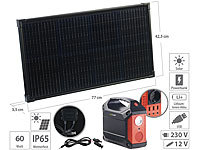 revolt Powerstation & Solar-Generator mit 60-W-Solarpanel, 155 Wh, 100 W; Solarpanels faltbar Solarpanels faltbar 