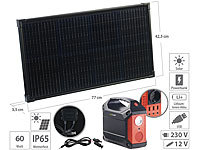 revolt Fensterbank-Solarkraftwerk: Powerstation mit 60-W-Modul, 155 Wh, 100 W