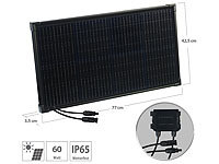 revolt Solarpanel mit monokristallinen M10 Zellen, MC4, 60 W, schwarz; Solarpanels faltbar, Solaranlagen-Set: Mikro-Inverter mit MPPT-Regler und Solarpanel 