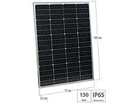 revolt Mobiles monokristallines Solarpanel, 36 Volt, 150 W, MC4-Stecker, IP65