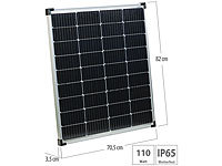 revolt Mobiles monokristallines Solarpanel, 110 W, MC4-Stecker, IP65, silber; 2in1-Solar-Generatoren & Powerbanks, mit externer Solarzelle 