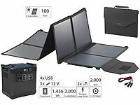 revolt Powerstation & Solar-Generator mit 100-Watt-Solarpanel, 1.456 Wh