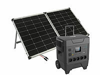 ; Solarpanels faltbar, Solaranlagen-Set: Mikro-Inverter mit MPPT-Regler und Solarpanel 