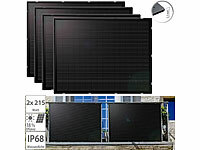 revolt 4er-Set ultradünne & superleichte monokristalline Solarmodule, 4x 215W