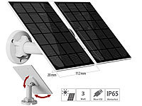 revolt 2er-Set Universal-Solarpanel für Akku-IP-Kameras, 3W, IP65
