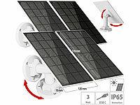 revolt 4er Universal Solarpanel für Akku IP Kameras mit USB Typ C Port, 3W