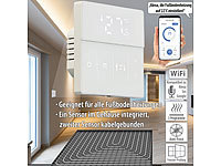revolt WLAN-Fußbodenheizung-Thermostat mit App und Sprachsteuerung, weiß; Zigbee-kompatible Heizkörperthermostate mit App-Steuerung Zigbee-kompatible Heizkörperthermostate mit App-Steuerung 