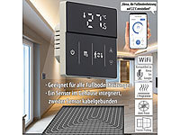 revolt WLAN-Fußbodenheizung-Thermostat mit App und Sprachsteuerung, schwarz; Zigbee-kompatible Heizkörperthermostate mit App-Steuerung Zigbee-kompatible Heizkörperthermostate mit App-Steuerung 