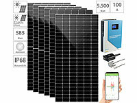 revolt 3,3 kW (6x 550 W) Off-Grid-Solaranlage + 5,5 kW Hybrid-Wechselrichter; Solarpanels Solarpanels 