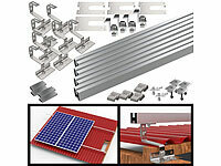 revolt 34-teiliges Dachmontage-Set für 2 Solarmodule, flexibel; Solarpanels, Solarpanels faltbar 