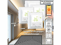 revolt 4er-Set WLAN-Fußbodenheizungs-Thermostat. Sprachsteuerung, App, weiß