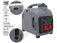 revolt Tragbarer Benzin-Inverter-Generator, 2.000 W, 2x 230 V, 2x USB, 4 l