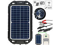 revolt Solar-Ladegerät für Auto-Batterien, Pkw, Wohnmobil, 12 Volt, 10 Watt; 2in1-Solar-Generatoren & Powerbanks, mit externer Solarzelle 