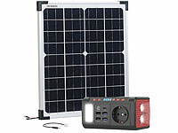 revolt Mini-Powerstation & Solar-Generator + Solarpanel, 88,8 Wh, 230V, 120 W; 2in1-Solar-Generatoren & Powerbanks, mit externer Solarzelle 