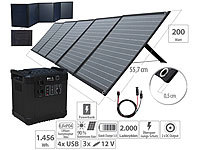 revolt Powerstation & Solar-Generator mit 1.456 Wh, 200-W-Solarpanel, 2000 W; Solarpanels, Solarpanels faltbar Solarpanels, Solarpanels faltbar Solarpanels, Solarpanels faltbar Solarpanels, Solarpanels faltbar 