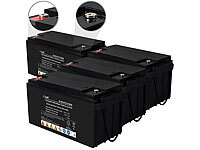 revolt 4er-Set wartungsfreie Blei-Batterie, 12 V, 80 Ah, M6-Anschluss; Solarpanels Solarpanels 