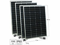 revolt 4er-Set mobile monokristalline Solarpanels, 36 V, 150 W, MC4-komp.