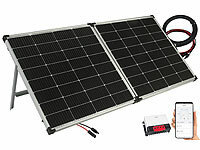 revolt Solaranlage: Solarpanel (20 W) mit Akku, Laderegler und  230-V-Wandler