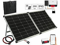 revolt Solarstrom-Set: MPPT-Laderegler mit 240-Watt-Solarmodul, bis 20 A, App