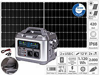 revolt Powerstation & Solar-Generator mit 430-W-Solarpanel, 1120 Wh, 1.200 W; Solarpanels, Solarpanels faltbar2in1-Hochleistungsakkus & Solar-Generatoren Solarpanels, Solarpanels faltbar2in1-Hochleistungsakkus & Solar-Generatoren 