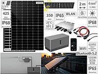 revolt Solar-Set: WLAN-Mikroinverter mit 1,03-kWh-Akku & 425-W-Solarmodul