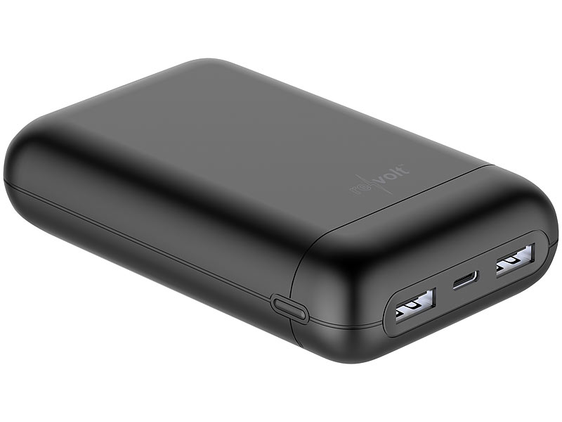 revolt Batterie Starthilfe: 3in1-Kfz-Starthilfe und USB-Powerbank