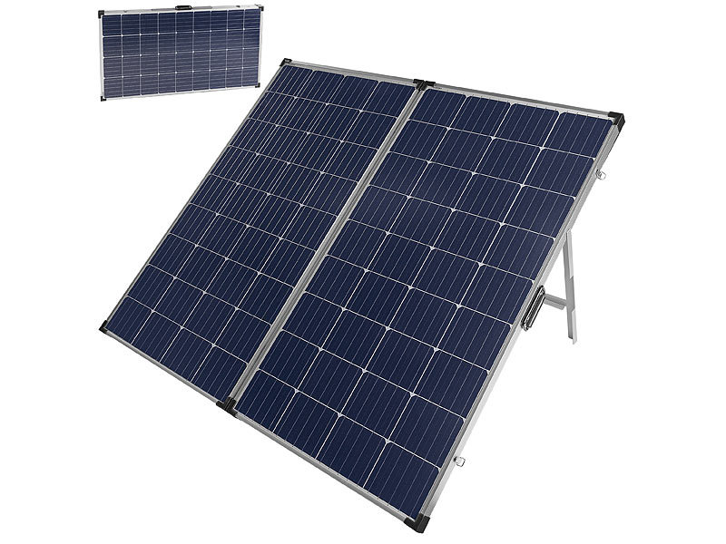 ; 2in1-Solar-Generatoren & Powerbanks, mit externer Solarzelle 