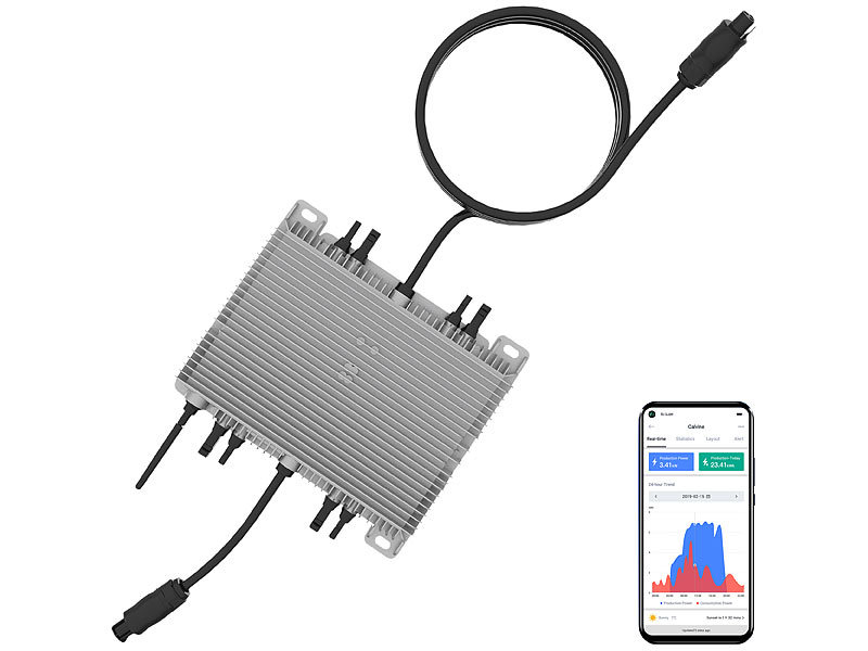 revolt WLAN-Mikroinverter für Solarmodule, 1.300 W, Versandrückläufer