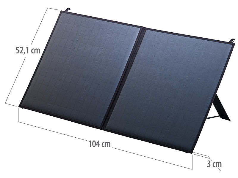 ; 2in1-Solar-Generatoren & Powerbanks, mit externer Solarzelle 