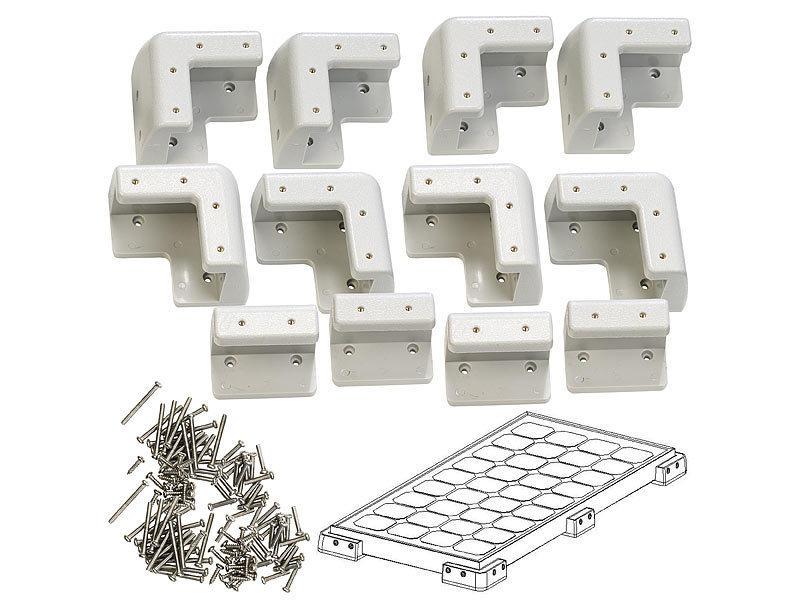 revolt Zwei bohrfreie Montage-Sets für Solarpanels mit 18 40mm