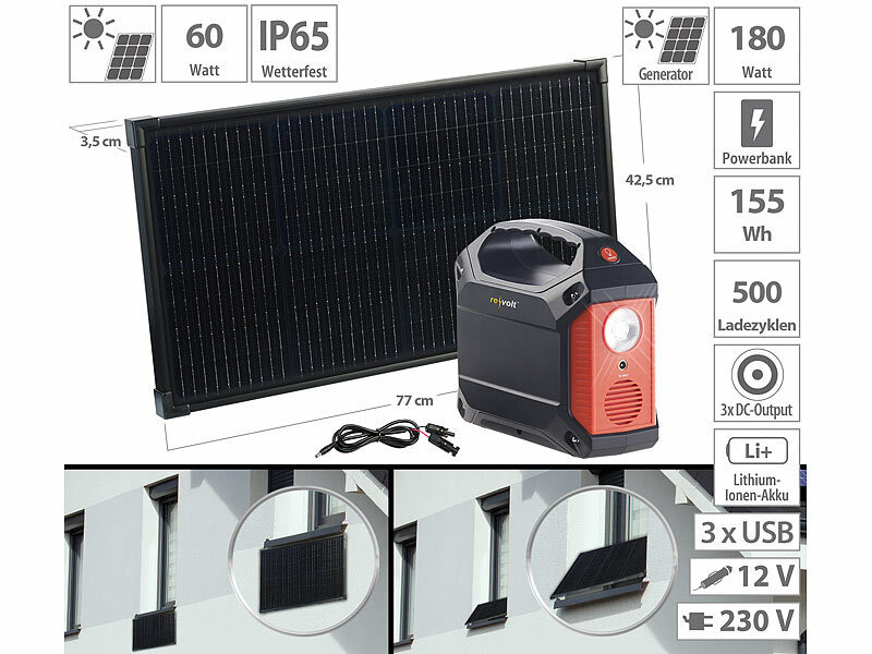 ; Solarpanels faltbar, Solaranlagen-Set: Mikro-Inverter mit MPPT-Regler und Solarpanel 