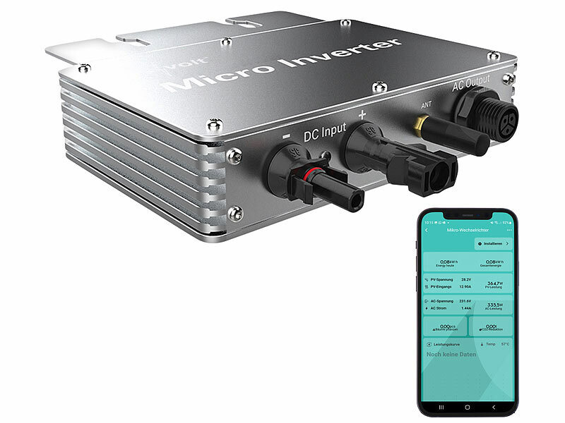 0% MwSt) revolt Solar Inverter: WLAN-Mikroinverter für Solarmodule