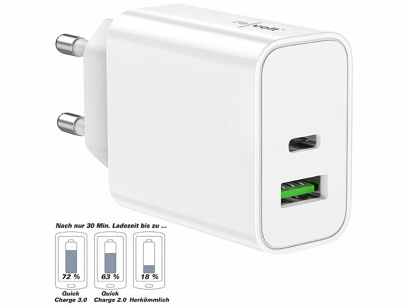 Steckdosenadapter mit USB C Power Delivery 18W weiß