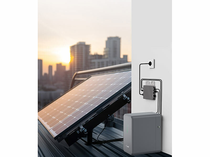 ; Solaranlagen-Set: Mikro-Inverter mit MPPT-Regler und Solarpanel Solaranlagen-Set: Mikro-Inverter mit MPPT-Regler und Solarpanel 