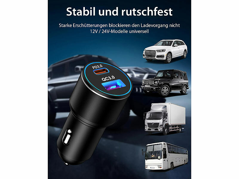 ; Kfz-USB-Netzteile für 12/24-Volt-Anschluss Kfz-USB-Netzteile für 12/24-Volt-Anschluss Kfz-USB-Netzteile für 12/24-Volt-Anschluss 