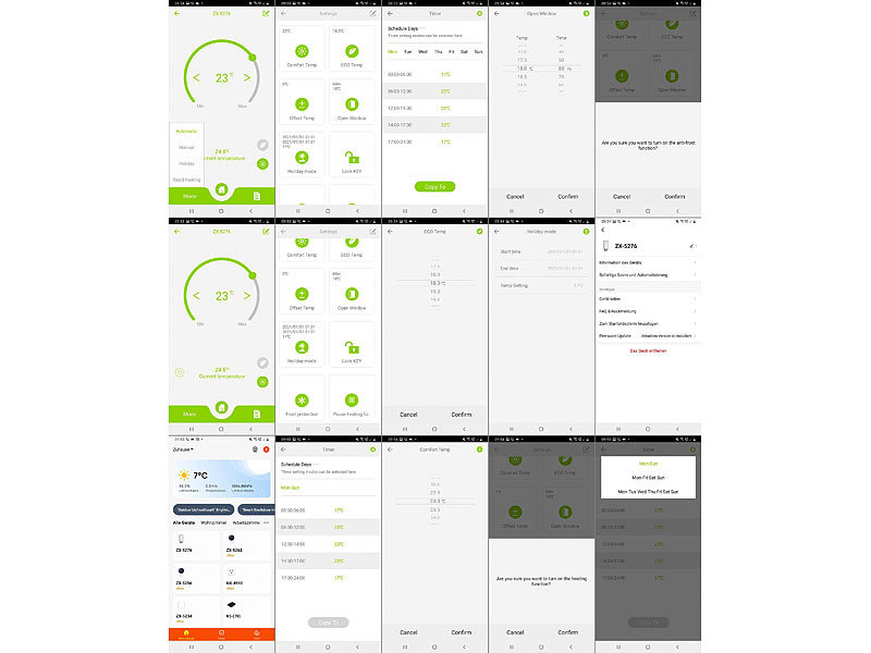 revolt Programmierbares Heizkörper-Thermostat mit Bluetooth, App,  LED-Display: Die