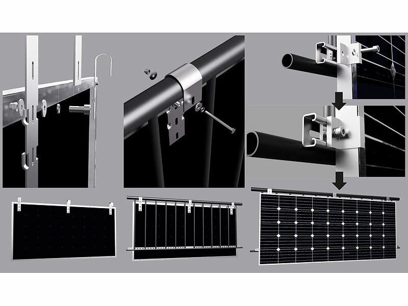 ; Solaranlagen-Set: Mikro-Inverter mit MPPT-Regler und Solarpanel 