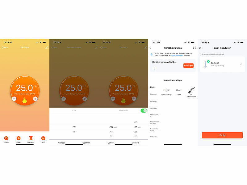 revolt WLAN-Steckdosen-Thermostat mit Sensor-Fernbedienung, App