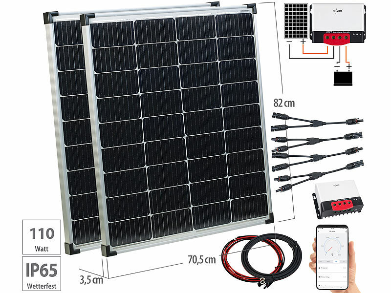 revolt Solarpanel-Anschluss-Adapter für MC4 auf Batterie-Klemmen