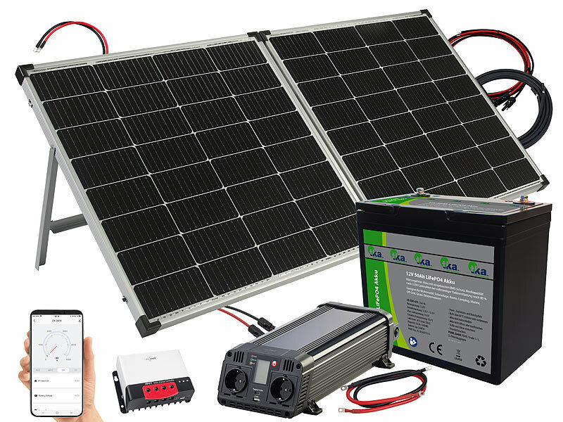 Lescars Kfz-Batterie-Wächter mit Solar-Funk-Monitor, Alarm, für 12