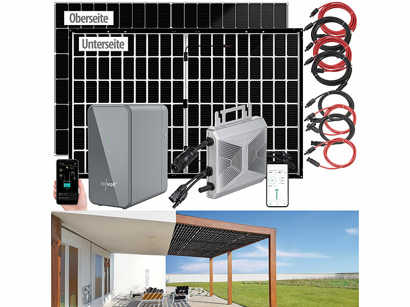 ; Solaranlagen-Set: Mikro-Inverter mit MPPT-Regler und Solarpanel Solaranlagen-Set: Mikro-Inverter mit MPPT-Regler und Solarpanel 