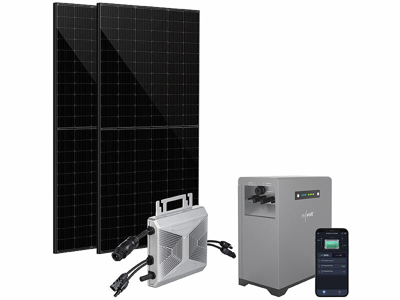 ; Solaranlagen-Set: Mikro-Inverter mit MPPT-Regler und Solarpanel Solaranlagen-Set: Mikro-Inverter mit MPPT-Regler und Solarpanel 